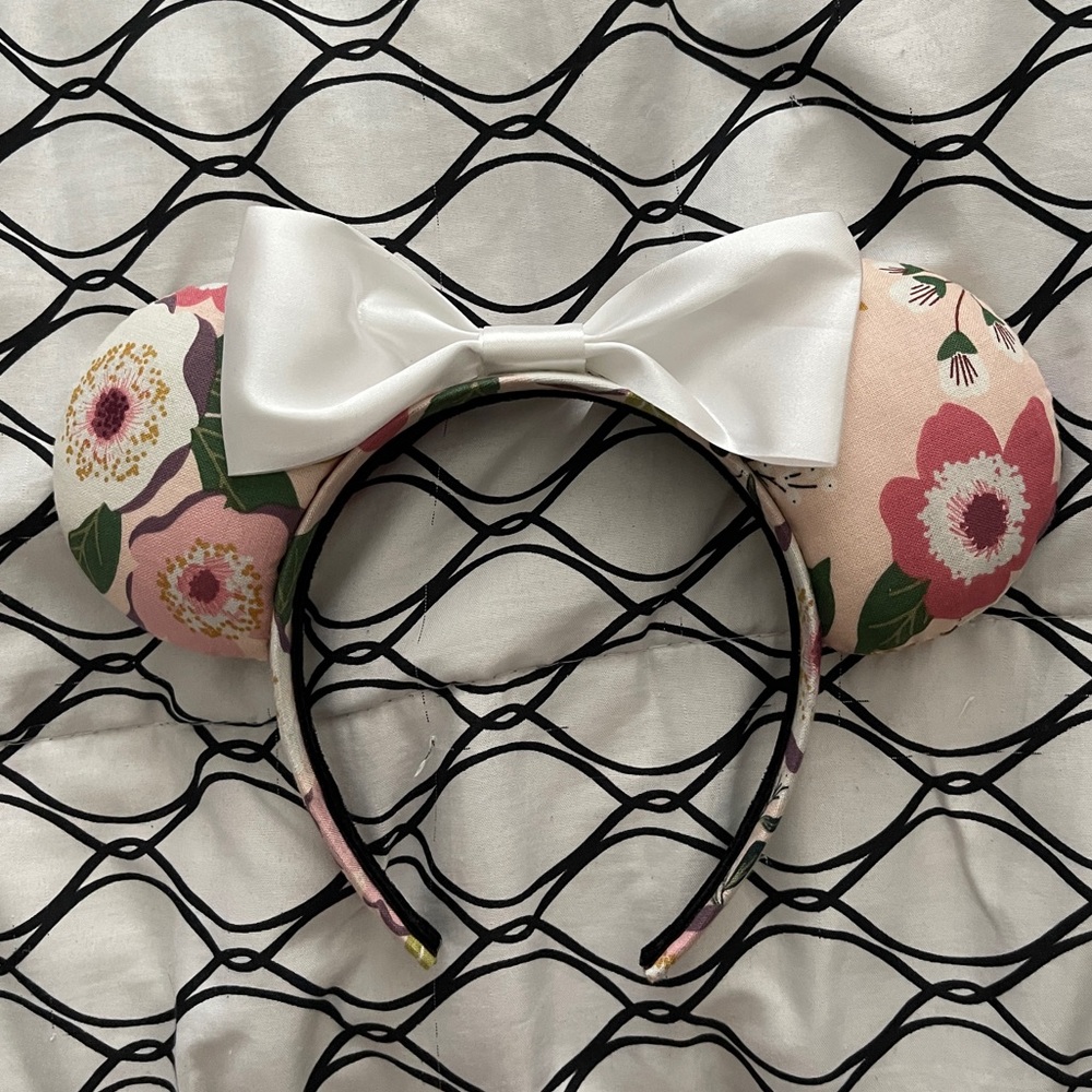 Floral Disney Inspired Mouse Ear Headband
